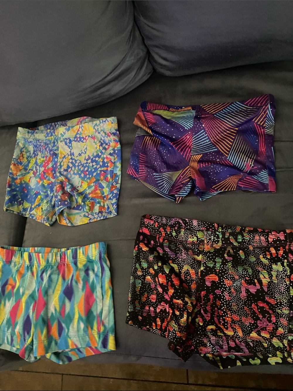 Girls Multicolor Dance Shorts - Vibrant Prints from Future Star, Capezio. XS.
